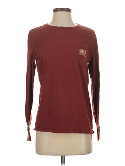 Pre-owned Vineyard Vines Long Sleeve T-shirt In Burgundy