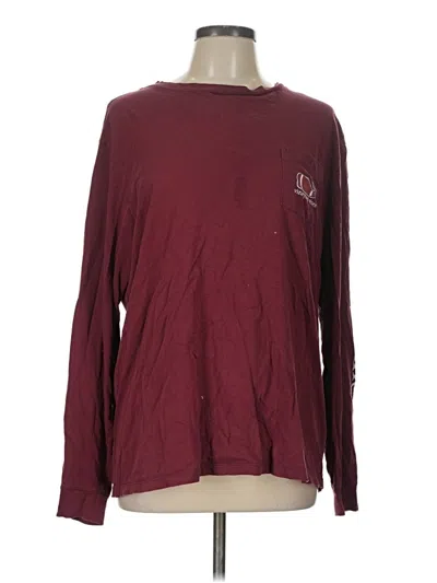 Pre-owned Vineyard Vines Long Sleeve T-shirt In Burgundy