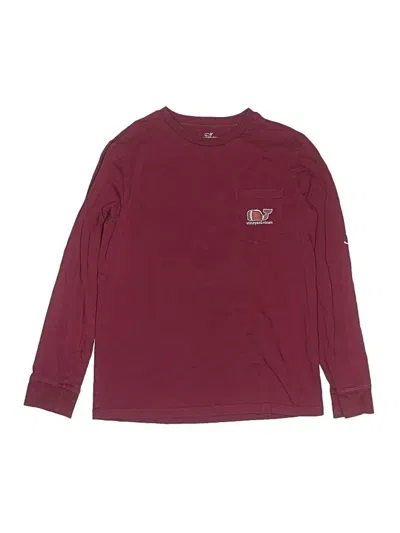 Pre-owned Vineyard Vines Kids' Long Sleeve T-shirt In Burgundy