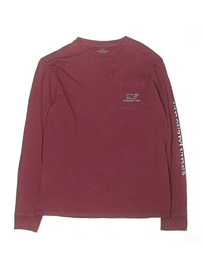 Pre-owned Vineyard Vines Kids' Long Sleeve T-shirt In Burgundy
