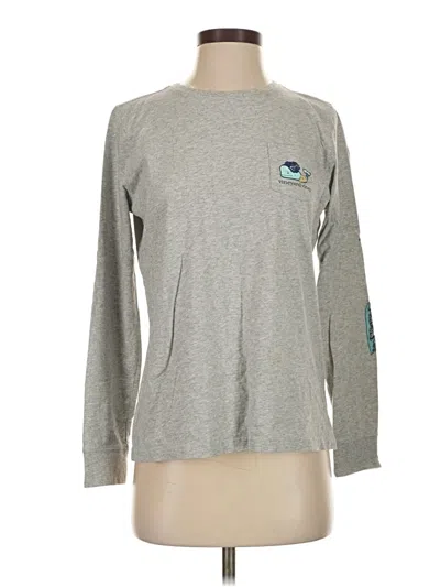 Pre-owned Vineyard Vines Long Sleeve T-shirt In Gray