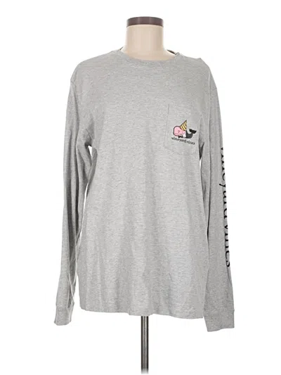 Vineyard Vines Long Sleeve T-shirt In Gray