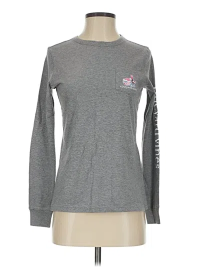 Pre-owned Vineyard Vines Long Sleeve T-shirt In Gray