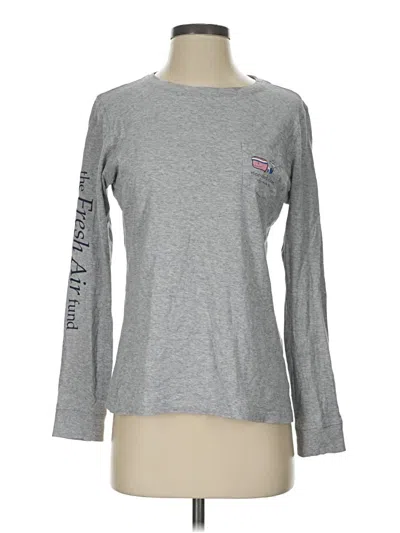 Pre-owned Vineyard Vines Long Sleeve T-shirt In Gray