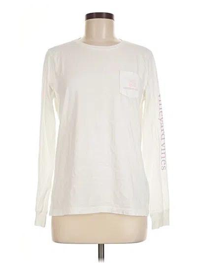 Pre-owned Vineyard Vines Long Sleeve T-shirt In Ivory
