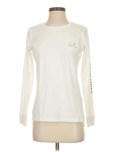 Pre-owned Vineyard Vines Long Sleeve T-shirt In Ivory