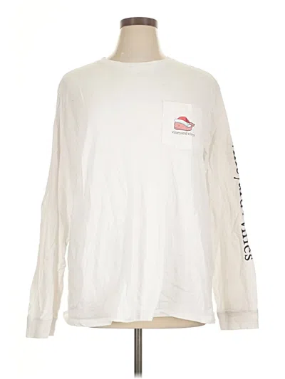 Pre-owned Vineyard Vines Long Sleeve T-shirt In Ivory
