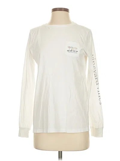 Pre-owned Vineyard Vines Long Sleeve T-shirt In Ivory