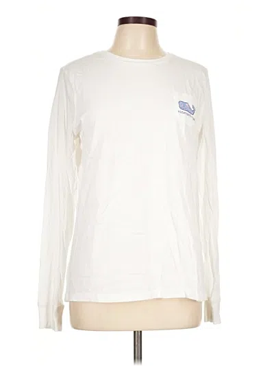 Pre-owned Vineyard Vines Long Sleeve T-shirt In Ivory
