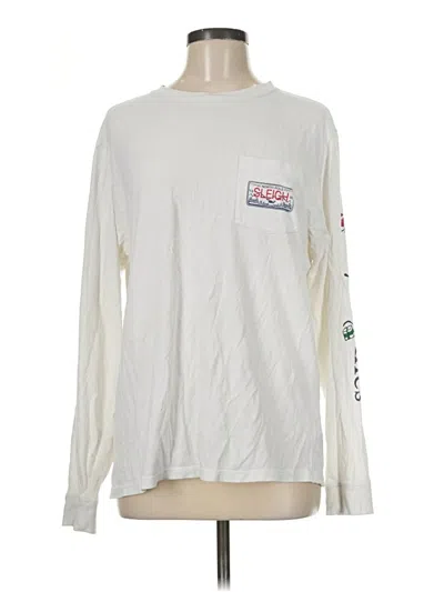 Pre-owned Vineyard Vines Long Sleeve T-shirt In Ivory