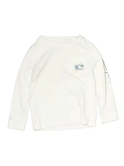 Pre-owned Vineyard Vines Kids' Long Sleeve T-shirt In Ivory