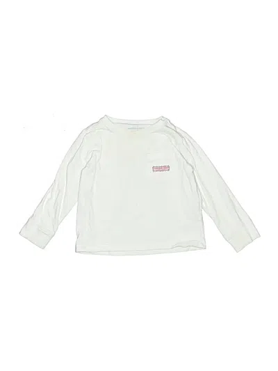 Pre-owned Vineyard Vines Kids' Long Sleeve T-shirt In Ivory