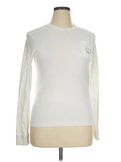 Pre-owned Vineyard Vines Long Sleeve T-shirt In Ivory
