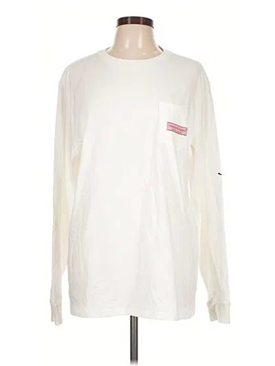 Pre-owned Vineyard Vines Long Sleeve T-shirt In Ivory
