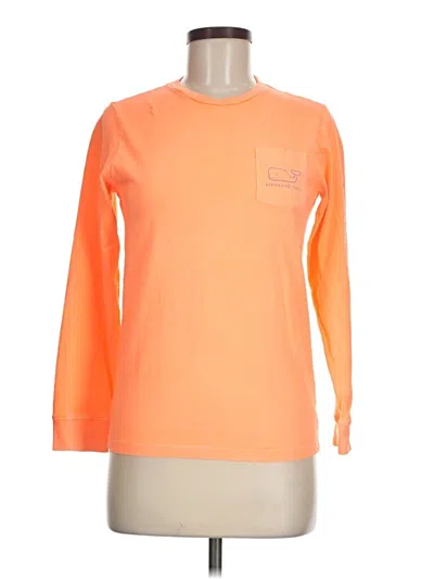 Pre-owned Vineyard Vines Long Sleeve T-shirt In Orange