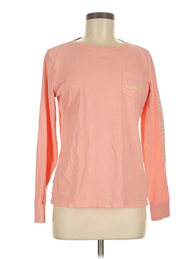 Pre-owned Vineyard Vines Long Sleeve T-shirt In Orange