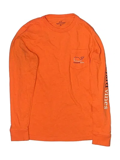Pre-owned Vineyard Vines Kids' Long Sleeve T-shirt In Orange