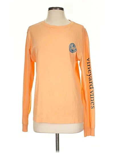 Pre-owned Vineyard Vines Long Sleeve T-shirt In Orange