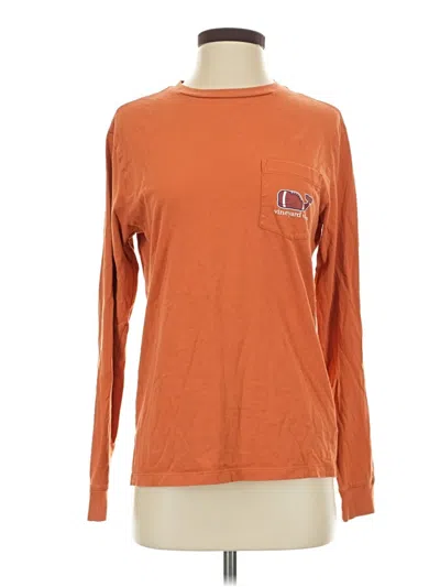 Pre-owned Vineyard Vines Long Sleeve T-shirt In Orange