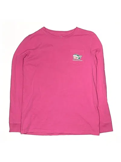 Pre-owned Vineyard Vines Kids' Long Sleeve T-shirt In Pink