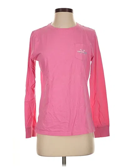 Pre-owned Vineyard Vines Long Sleeve T-shirt In Pink