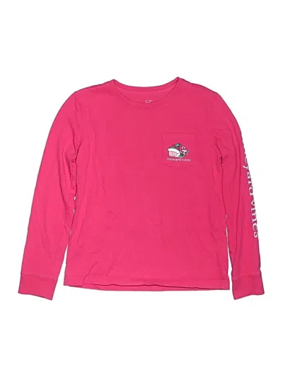 Pre-owned Vineyard Vines Kids' Long Sleeve T-shirt In Pink