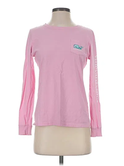 Pre-owned Vineyard Vines Long Sleeve T-shirt In Pink