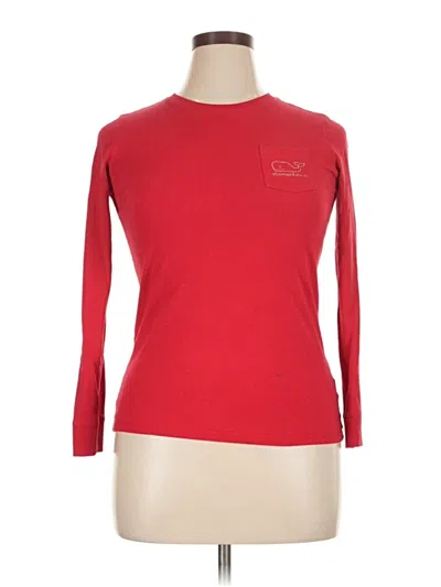 Pre-owned Vineyard Vines Long Sleeve T-shirt In Red