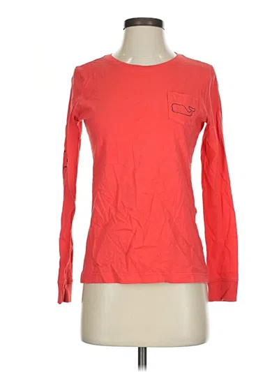 Pre-owned Vineyard Vines Long Sleeve T-shirt In Red