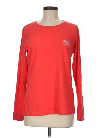 Pre-owned Vineyard Vines Long Sleeve T-shirt In Red