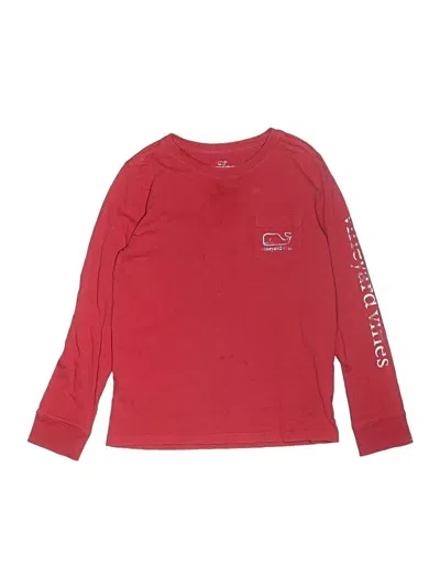 Pre-owned Vineyard Vines Kids' Long Sleeve T-shirt In Red