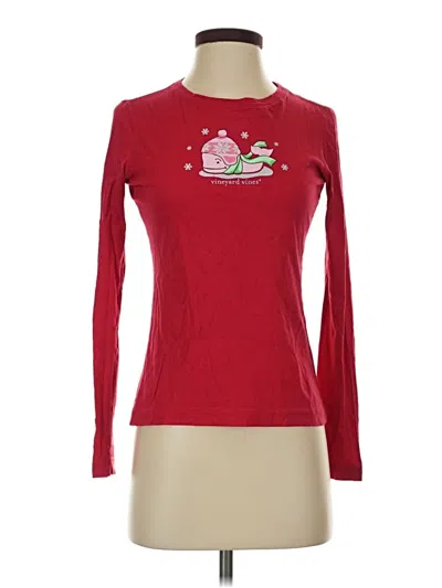 Pre-owned Vineyard Vines Long Sleeve T-shirt In Red