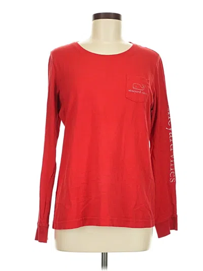 Pre-owned Vineyard Vines Long Sleeve T-shirt In Red
