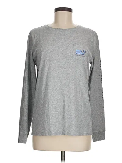 Pre-owned Vineyard Vines Long Sleeve T-shirt In Silver