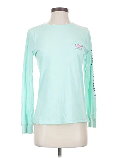 Pre-owned Vineyard Vines Long Sleeve T-shirt In Teal