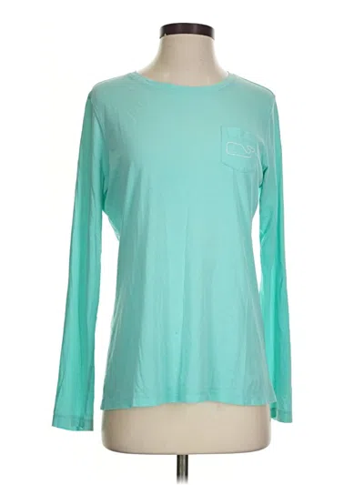 Pre-owned Vineyard Vines Long Sleeve T-shirt In Teal