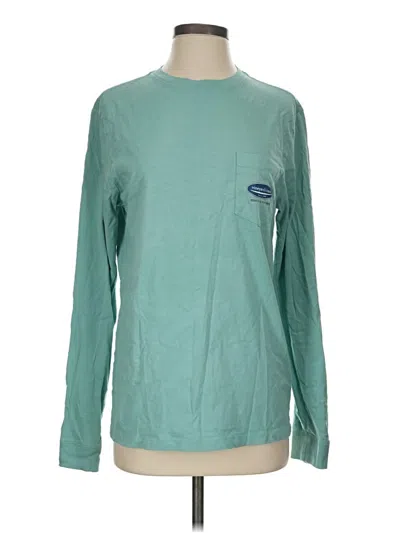 Pre-owned Vineyard Vines Long Sleeve T-shirt In Teal