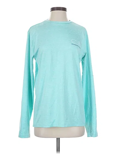 Pre-owned Vineyard Vines Long Sleeve T-shirt In Teal