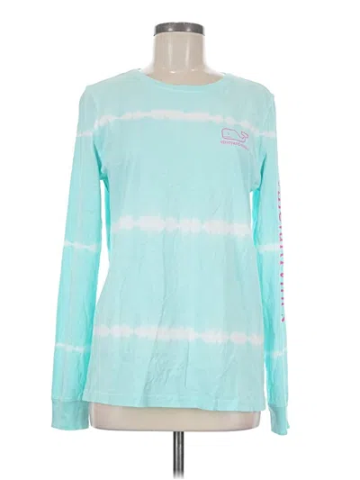Pre-owned Vineyard Vines Long Sleeve T-shirt In Teal