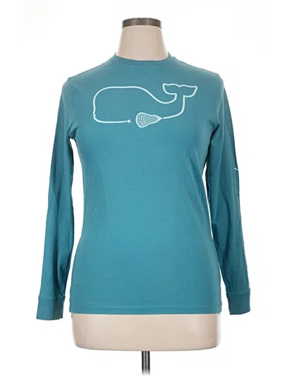 Pre-owned Vineyard Vines Long Sleeve T-shirt In Teal