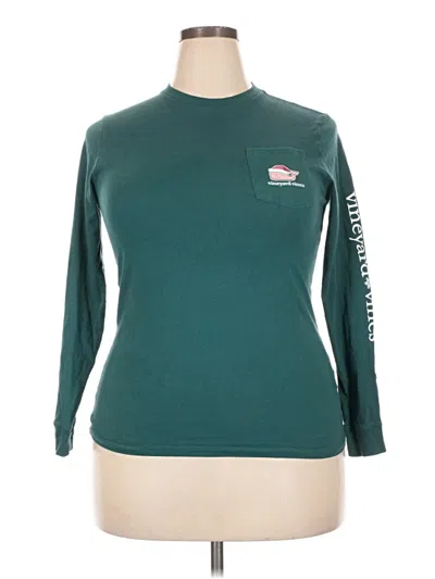Pre-owned Vineyard Vines Long Sleeve T-shirt In Teal