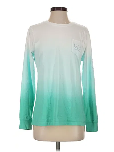 Pre-owned Vineyard Vines Long Sleeve T-shirt In Teal