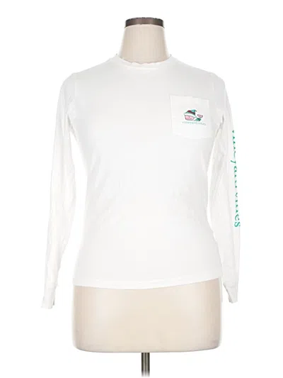 Pre-owned Vineyard Vines Kids' Long Sleeve T-shirt In White