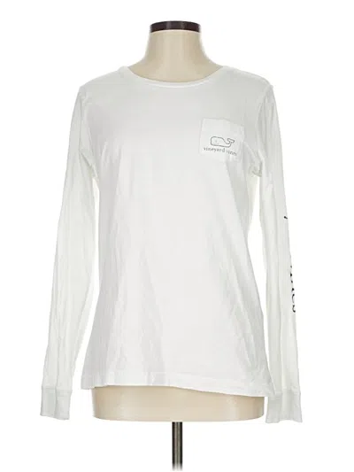 Pre-owned Vineyard Vines Long Sleeve T-shirt In White