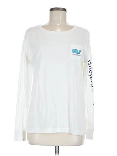 Pre-owned Vineyard Vines Long Sleeve T-shirt In White