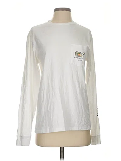 Pre-owned Vineyard Vines Long Sleeve T-shirt In White