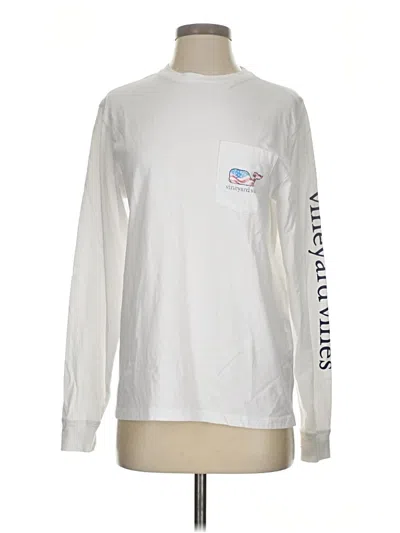 Pre-owned Vineyard Vines Long Sleeve T-shirt In White