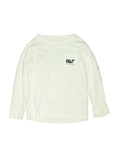 Pre-owned Vineyard Vines Kids' Long Sleeve T-shirt In White