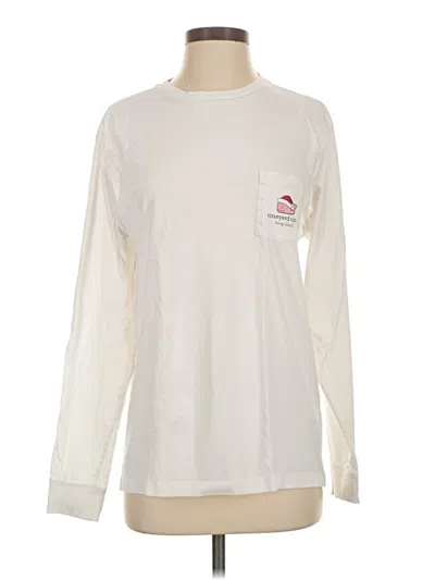 Pre-owned Vineyard Vines Long Sleeve T-shirt In White