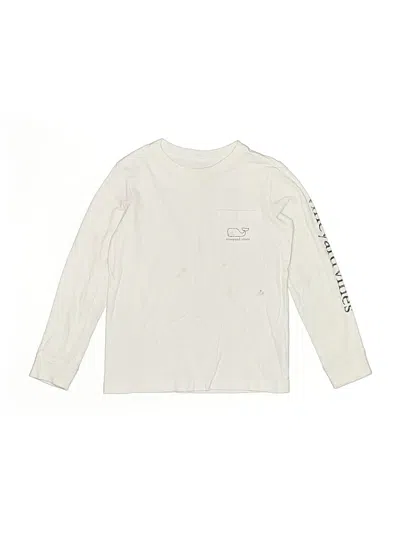 Pre-owned Vineyard Vines Kids' Long Sleeve T-shirt In White